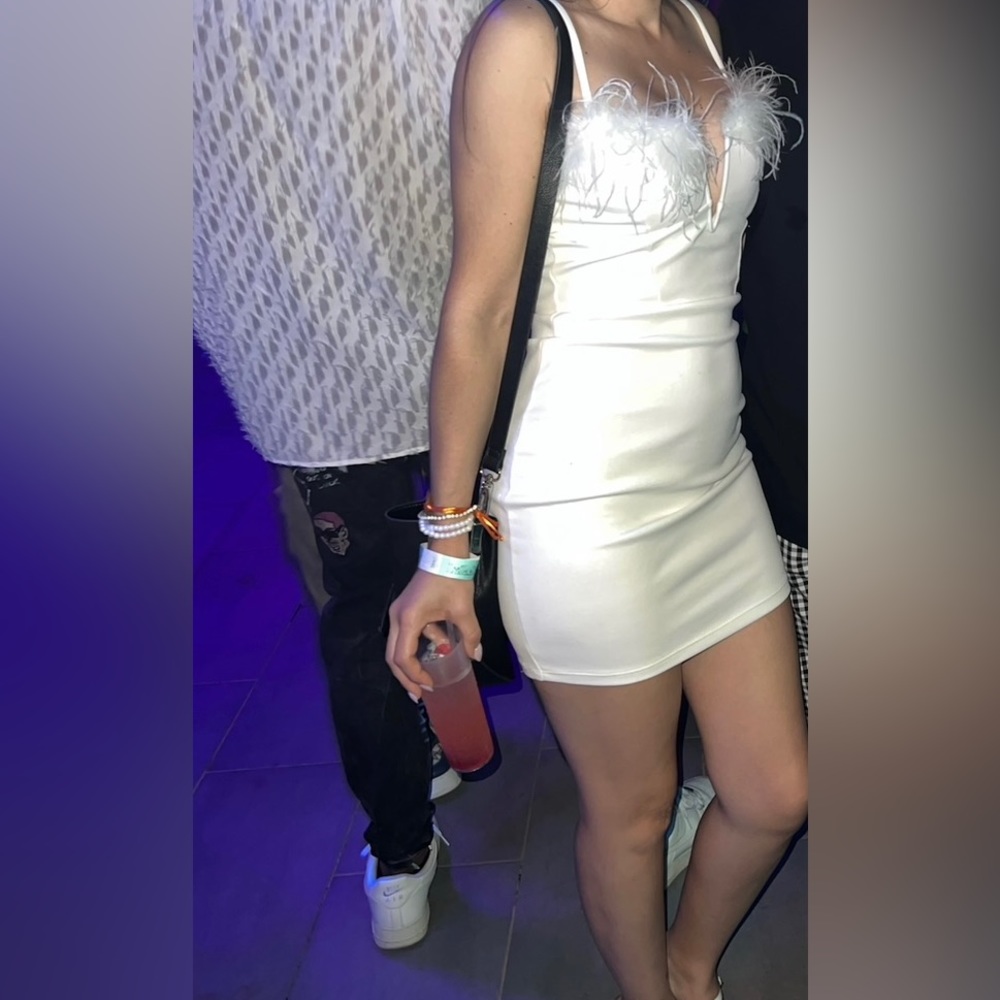 White mini dress